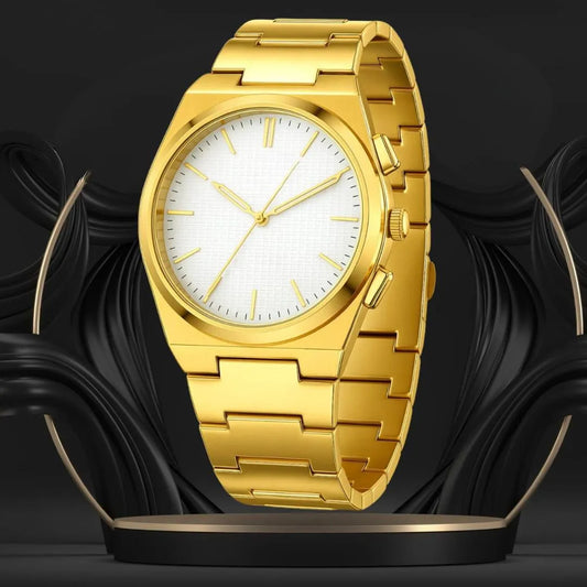 Elegant Men’s Stainless Steel Quartz Watch
