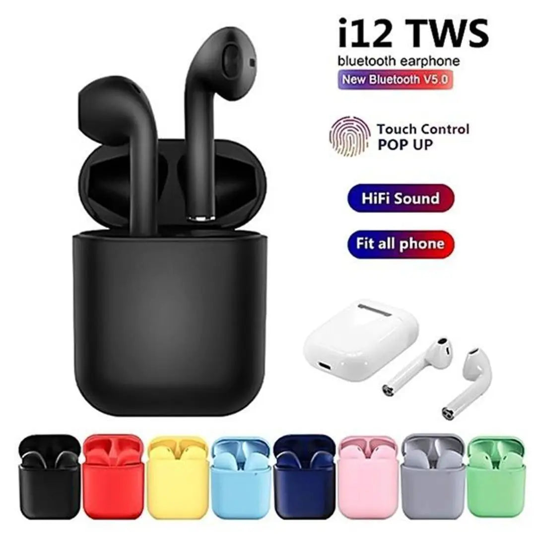 i12 TWS Wireless Bluetooth Earbuds