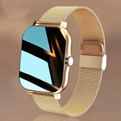 Luxury Smart Watch with Full Touchscreen, Bluetooth Calling & Stylish Metal Strap