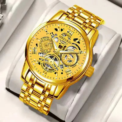 Luxury Gold Analog Men's Wrist Watch