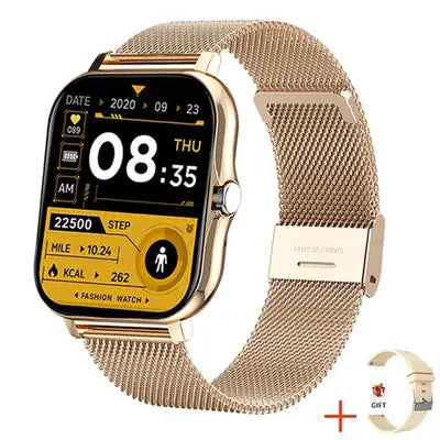 Luxury Smart Watch with Full Touchscreen, Bluetooth Calling & Stylish Metal Strap