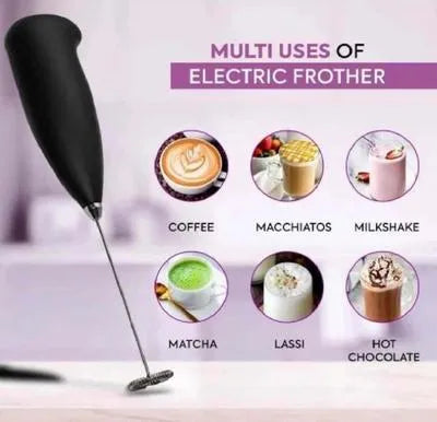 Electric Coffee Milk Frother & Handheld Drink Mixer