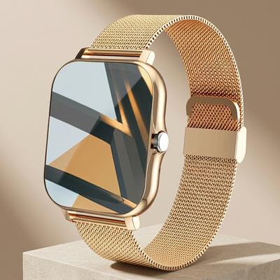 Luxury Smart Watch with Full Touchscreen, Bluetooth Calling & Stylish Metal Strap