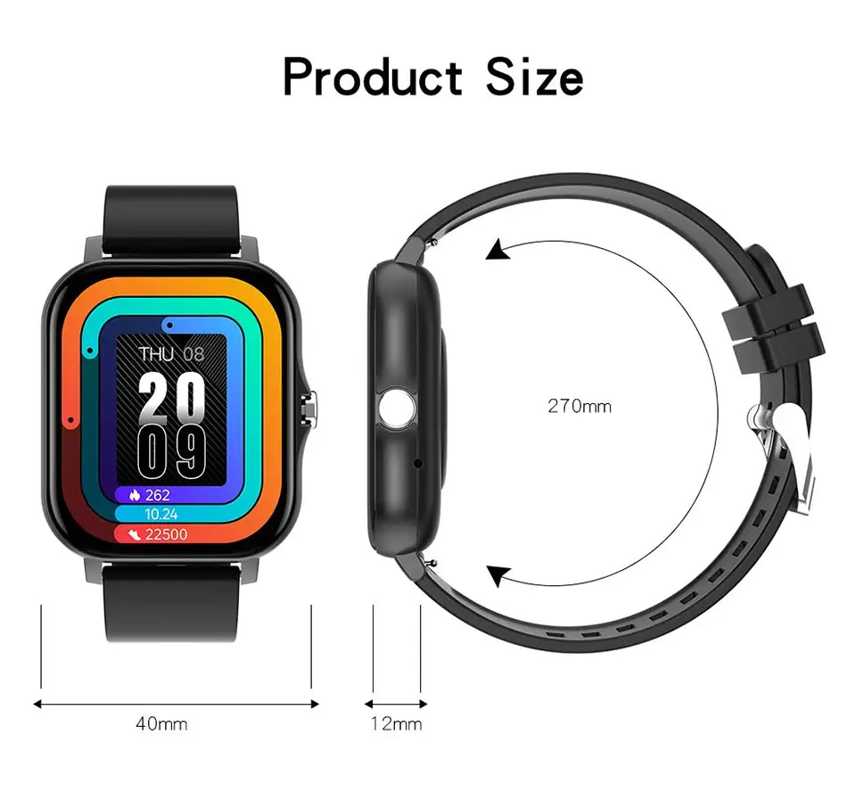 Luxury Smart Watch with Full Touchscreen, Bluetooth Calling & Stylish Metal Strap