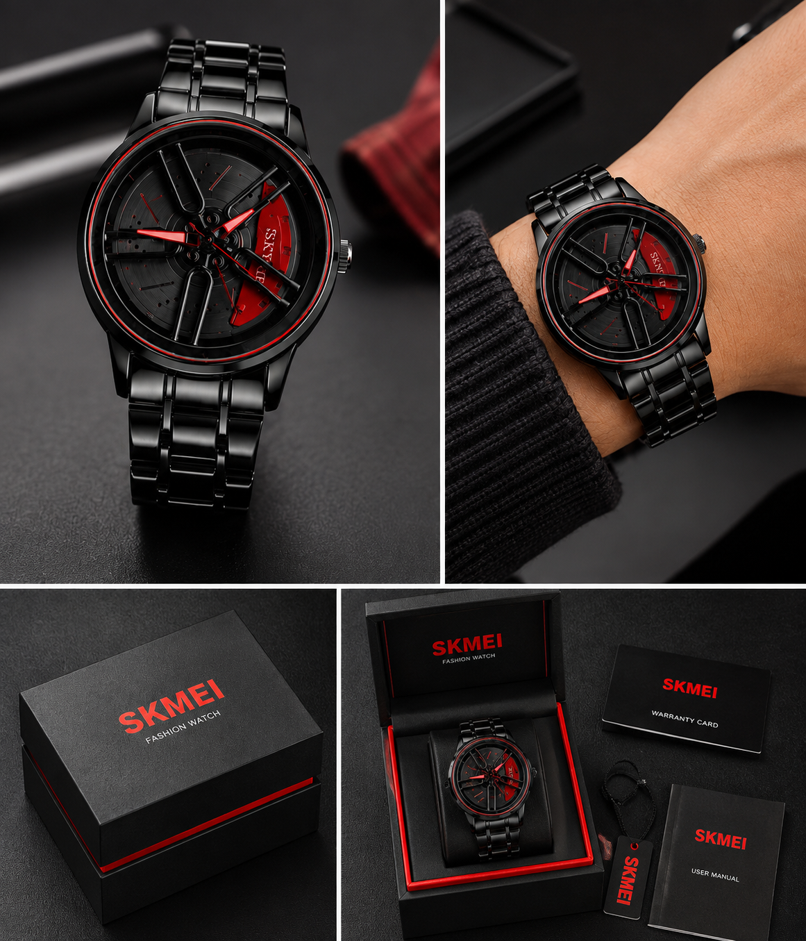 Luxury Black & Green Men’s Fashion Watch