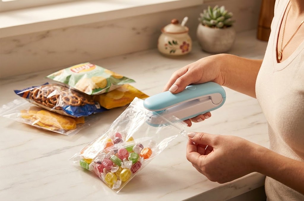 Rechargeable Mini Bag Sealing Machine – Portable Heat Sealer & Cutter